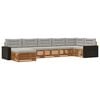 vidaXL Conjunto de Sof&aacute;s para Exterior 7 pcs Natural e Cinzento-Claro