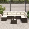 vidaXL Conjunto de Sof&aacute; de Jardim 9 pcs Cinzeto Rattan Sint&eacute;tico