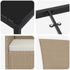 vidaXL Conjunto de Jantar para Jardim com almofada 3 pcs Bege vime PE