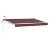 vidaXL Toldo Retr&aacute;til El&eacute;trico Marrom e Branco 2,5 x 2 m