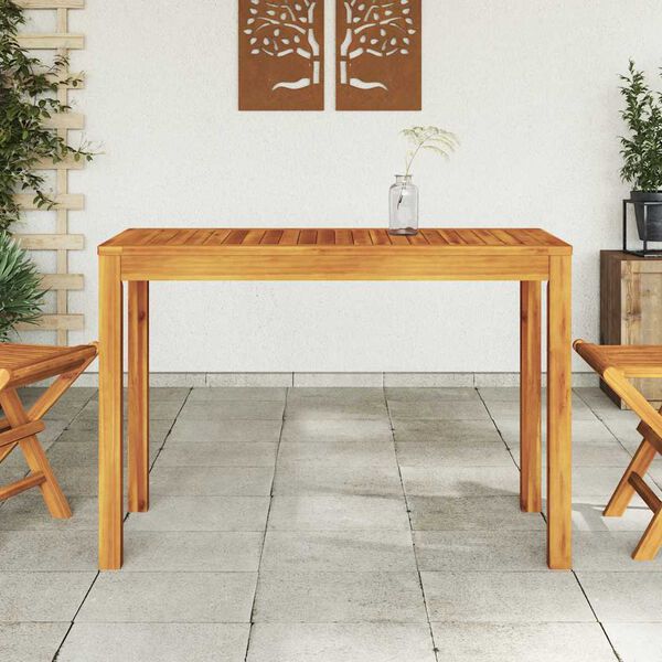 vidaXL Mesa de jantar p/ jardim 110x55x75 cm madeira de ac&aacute;cia maci&ccedil;a