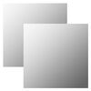 vidaXL Espelhos de parede 2 pcs 50x50 cm vidro quadrado