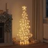 vidaXL &Aacute;rvore de Natal com 160 LEDs Branco quente 151 cm PET