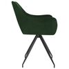 vidaXL Cadeiras de jantar 2 pcs veludo verde-escuro