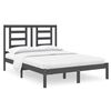vidaXL Estrutura cama pequena casal 120x190 cm pinho maci&ccedil;o cinza