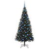 vidaXL &Aacute;rvore de Natal com 300 LEDs com suporte Preto 180 cm PVC