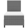 vidaXL Cama Box com cabeceira Cinza Claro e Branco 80 x 200 cm