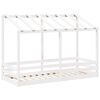 vidaXL Cama infantil com telhado 90x190 cm pinho maci&ccedil;o branco