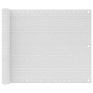 vidaXL Tela varanda HDPE 75x400 cm branco