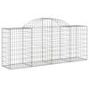 vidaXL Cestos gabião arqueados 12pcs 200x50x80/100cm ferro galvanizado