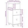 vidaXL Conjunto de Móveis para Banheiro Carvalho Preto 33 x 23 x 65 cm