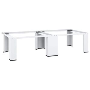vidaXL Suporte duplo para m&aacute;quina de lavar e secar branco