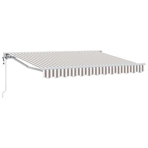vidaXL Toldo Retr&aacute;til El&eacute;trico Cinza Claro e Branco 3,5 x 2,5 m