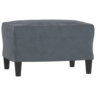 vidaXL 3 pcs conjunto de sofás veludo cinzento-escuro