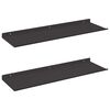 vidaXL Prateleira Flutuante 2 pcs Preto 60 x 18 x 2,5 cm A&ccedil;o