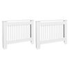 vidaxl Coberturas de radiador 2 pcs derivados madeira 112 cm branco