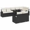 vidaXL Conjunto de Sof&aacute; de Jardim 9 unid. Preto Rattan Sint&eacute;tico