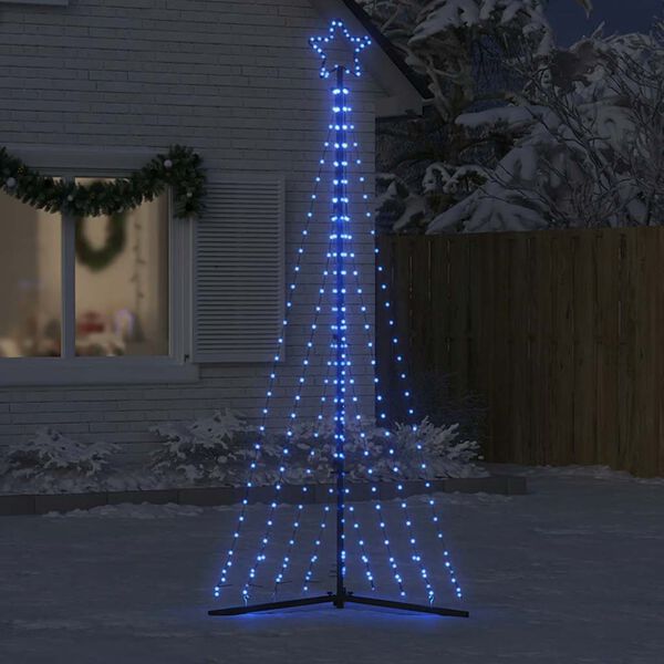 vidaXL LED Árvore de Natal 447 LEDs Azul 250 cm
