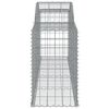 vidaXL Cestos gabião arqueados 20pcs 300x50x80/100cm ferro galvanizado
