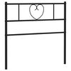 vidaXL Cabeceira de substitui&ccedil;&atilde;o 107 cm metal preto