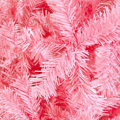 vidaXL Árvore de Natal pré-iluminada fina 150 cm rosa