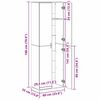 vidaXL Highboard Madeira Antiga 60 x 35 x 180 cm Madeira processada