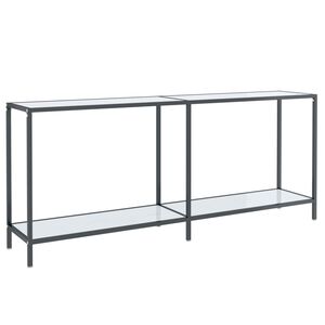 vidaXL Mesa consola branco 180x35x75,5 cm vidro temperado