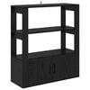 vidaXL Buffet Carvalho preto 30 x 80 x 90 cm Derivados de Madeira