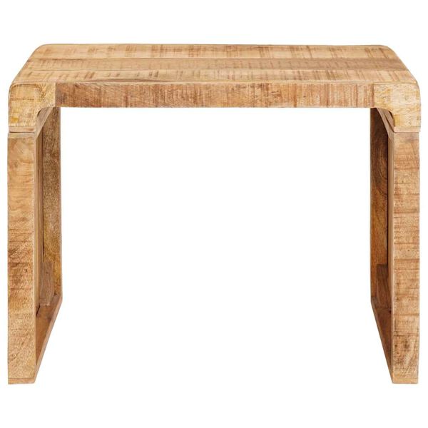 vidaXL Mesa de apoio Castanho 60 x 35 x 46 cm Madeira de manga maci&ccedil;a