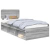 vidaXL Estrutura da Cama com cabeceira Cinza Sonoma 100 x 200 cm