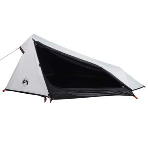 vidaXL Tenda de campismo t&uacute;nel p/ 1 pessoa opaca imperme&aacute;vel branco