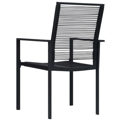 vidaXL Cadeiras de jardim 4 pcs vime de PVC preto