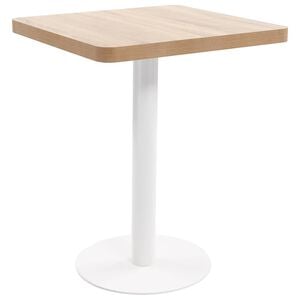 vidaXL Mesa bistr&ocirc; 60x60 cm MDF castanho-claro