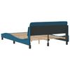 vidaXL Estrutura de cama com cabeceira Dover 140x190 cm veludo azul