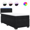 vidaXL Cama com molas/colch&atilde;o 80x200 cm veludo preto