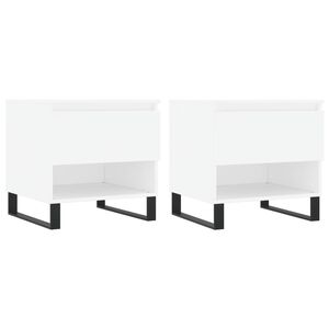 vidaXL Mesas de centro 2 pcs 50x46x50 cm derivados de madeira branco