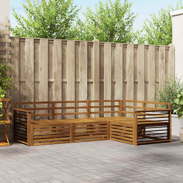 vidaXL Conjunto de Sof&aacute;s para Exterior 4 pcs Natural