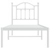 vidaXL Estrutura de cama sem colch&atilde;o com cabeceira 75x190 cm branco