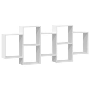 vidaXL Prateleira de parede 159x18x65 cm derivados de madeira branco
