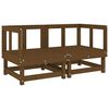 vidaXL Sof&aacute;s de canto p/ jardim 2pcs madeira pinho maci&ccedil;a castanho-mel