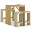 vidaXL 5 pcs conjunto de bar para jardim pinho impregnado
