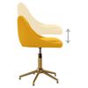 vidaXL Cadeira de jantar girat&oacute;ria veludo amarelo mostarda