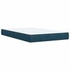 vidaXL Cama boxspring com colch&atilde;o 120x190 cm veludo azul-escuro