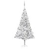 vidaXL &Aacute;rvore Natal artificial pr&eacute;-iluminada c/bola 240cm PET prateado