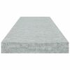 vidaXL Prateleira de parede 80x23,5x3,8 cm MDF cinzento-cimento