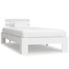 vidaXL Estrutura de cama 100x200 cm pinho maci&ccedil;o branco