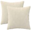 vidaXL Almofada HEERLEN 2 unid. Creme Fleece de microfibra