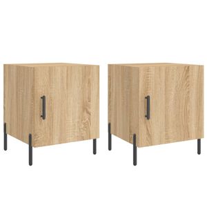 vidaXL Mesa cabeceira 2pcs 40x40x50cm deriv. madeira carvalho sonoma
