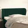 vidaXL Cabeceira de cama c/ abas veludo 83x23x78/88cm verde-escuro