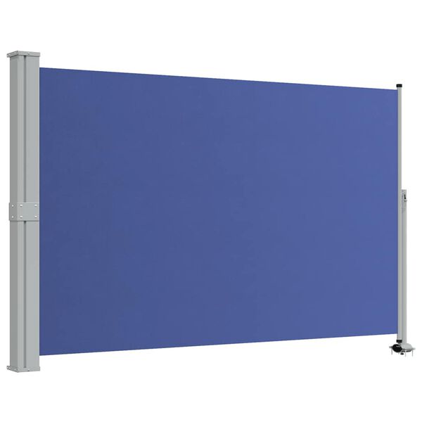vidaXL Toldo lateral retrátil para pátio 160x300 cm azul
